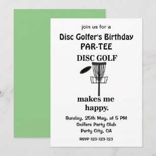 Invitation Joueurs de Disc Golf Golf Anniversaire Disc Golf