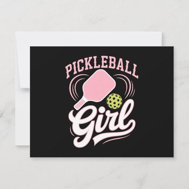Invitation Joueuse de pickleball fille (Dos)