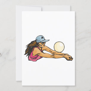 Invitation Joueuse de volley-ball