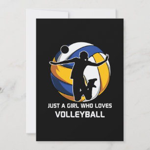 Invitation Joueuse De Volley-ball Juste Une Fille Qui Aime Le