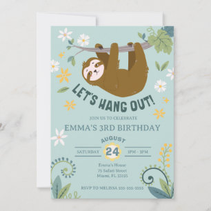 Invitation Jouons à l'Anniversaire de la jungle