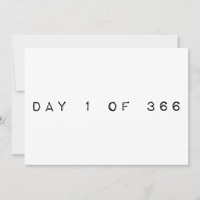 Invitation jour 1 de 366 HAPPY LEAP YEAR (Devant)