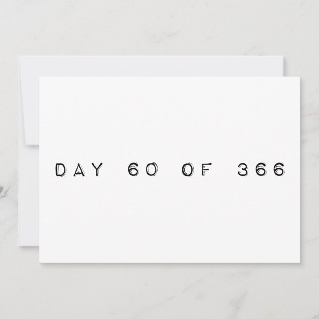 Invitation jour 60 sur 366 JOUR DU FEUILLE (Devant)