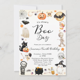 Invitation Jour Boo TOUT ÂGE Anniversaire Halloween