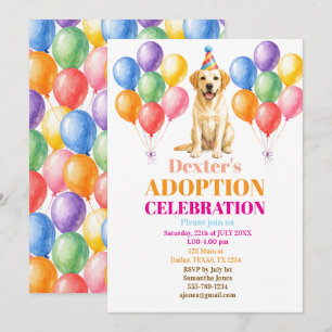 Invitation Jour d'adoption Fête d'adoption Labrador Chien Ani