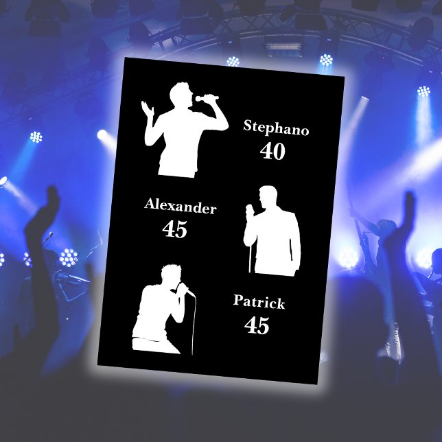 Invitation Jour d'anniversaire conjoint triple le minimaliste (Créateur téléchargé)