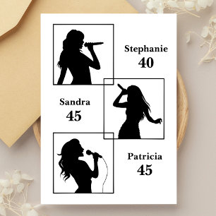 Invitation Jour d'anniversaire conjoint triple le minimaliste