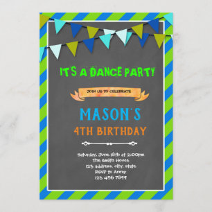 Invitation Jour d'anniversaire de la cime verte et de la mari