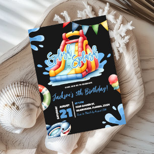 Invitation Jour d'anniversaire de la fête de la piscine d'été