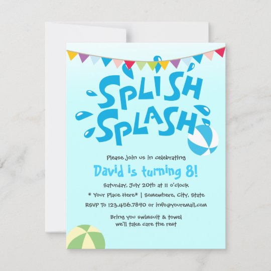 Invitation Jour D Anniversaire De La Fete De La Piscine D Ete Zazzle Fr