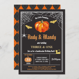 Invitation Jour d'anniversaire des enfants d'Halloween