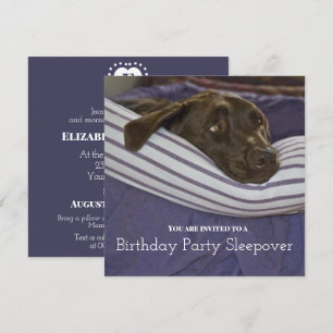 Invitation Jour d'anniversaire des enfants Sleepy Dog Sleepy