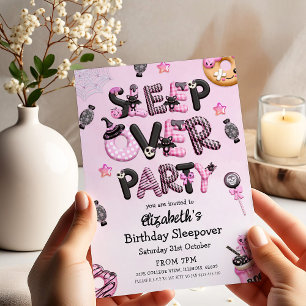 Invitation Jour d'anniversaire d'Halloween Slepover