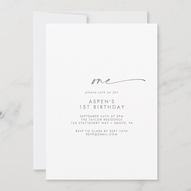 Invitation Jour d'anniversaire du script d'argent moderne (Devant)