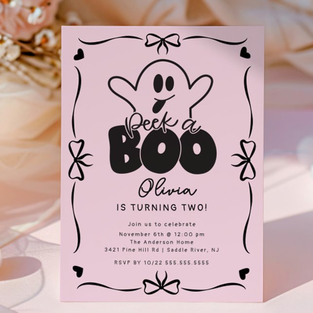 Invitation Jour d'anniversaire d'un fantôme Boo (Créateur téléchargé)