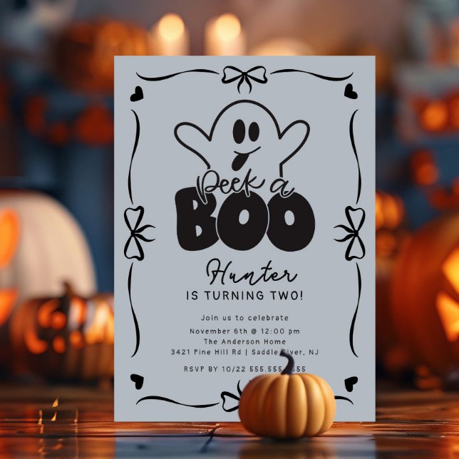 Invitation Jour d'anniversaire d'un fantôme Boo (Créateur téléchargé)