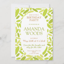 Jour d'anniversaire verdoyant