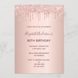 Invitations Faire Part Cartes Anniversaire 80 Ans Zazzle Fr