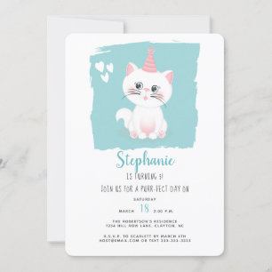 Invitation Jour de chat parfait Anniversaire