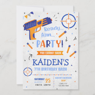 Invitation Jour de Dart Gun