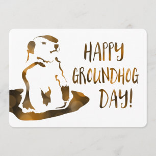 Invitation jour de groundhog heureux