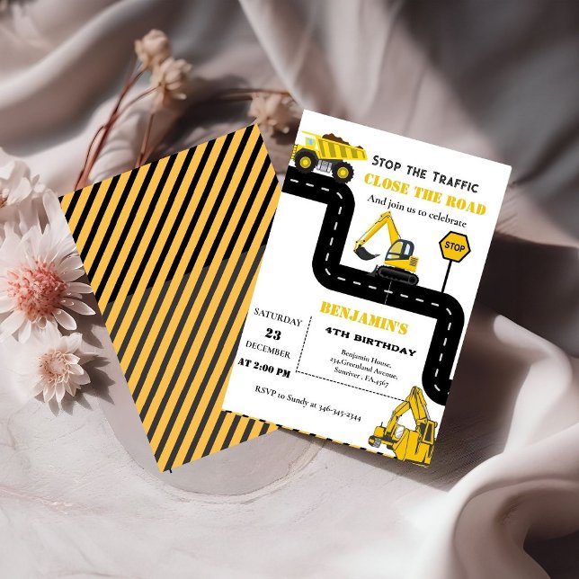 Invitation Jour de la construction de camions à vide (Créateur téléchargé)