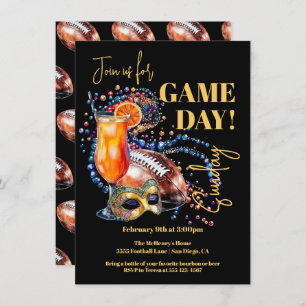 Invitation Jour de la partie de football de la Nouvelle-Orléa