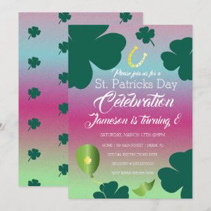 Invitation Jour de la Saint-Patrick Célébration Shamrock Pail