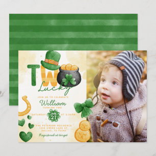 Invitation Jour de la Saint Patrick DEUX Lucky 2e anniversair