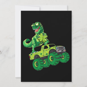 Invitation Jour de la Saint Patrick Dinosaur Monster Shamrock