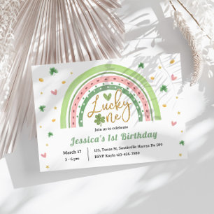 Invitation Jour de la Saint Patrick Rainbow Lucky One Premier