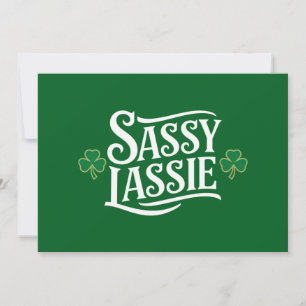 Invitation Jour de la Saint Patrick Sassy Lassie Funny Irish