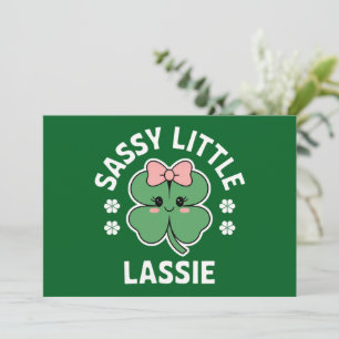 Invitation Jour de la Saint Patrick Sassy Petite Lassie Enfan