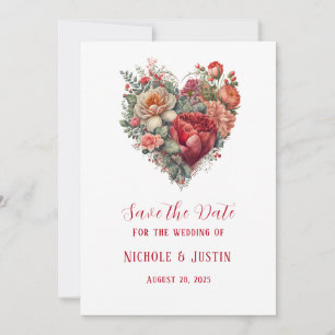 Invitation Jour de la Saint-Valentin des Roses vintages Sauve