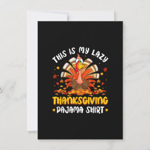 Invitation Jour de la Turquie C'est mon pyjama d'action de gr