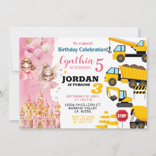 Invitation Jour de l'anniversaire conjoint de la princesse so