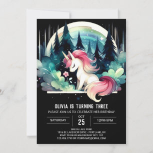 Invitation Jour de l'anniversaire de Forest Sweet Horse