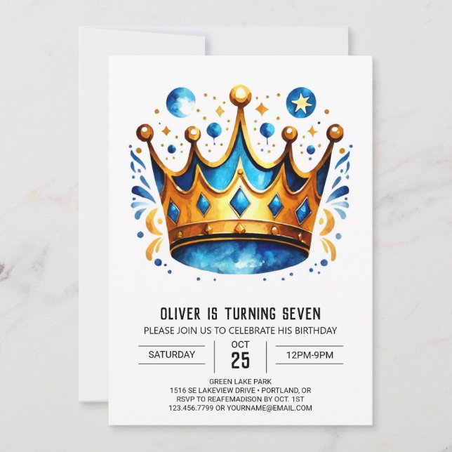 Invitation Jour de l'Anniversaire de la Couronne (Devant)