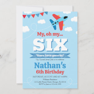 Invitation Jour de l'anniversaire de l'avion