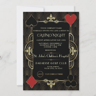 Invitation Jour de l'Appréciation du client Casino Night Soci
