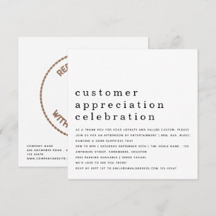 Invitation Jour de l'appréciation du client Logo d'entreprise