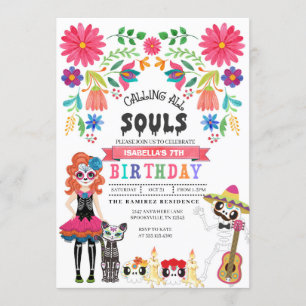 Invitation Jour de l'Halloween mortes