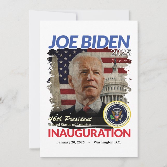 Invitation Jour de l'investiture 2025 Joe Biden Viewing Party (Devant)