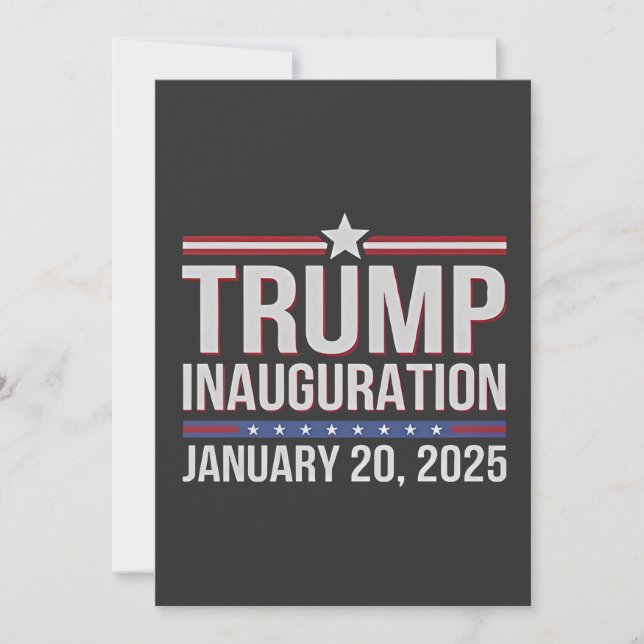 Invitation Jour de l'investiture de Trump Janvier 2025 Présid (Devant)