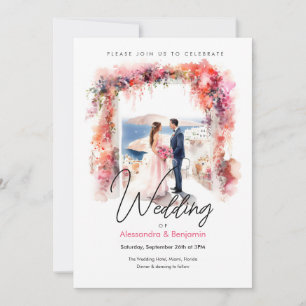 Invitation Jour de mariage en aquarelle   MARIAGE