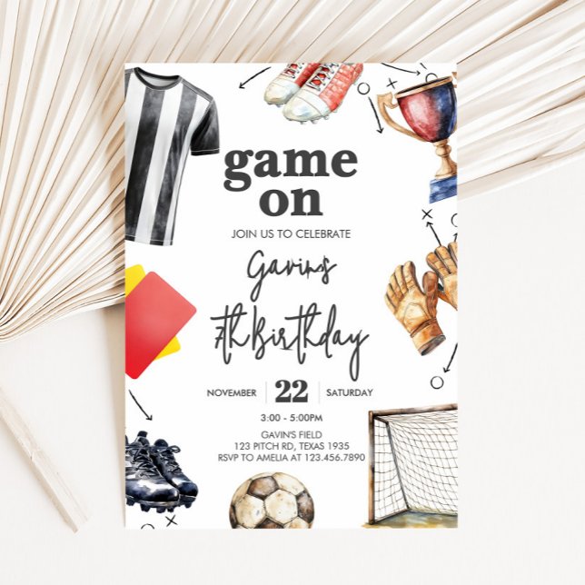 Invitation Jour de match pour le Soccer d'anniversaire (Soccer Birthday Party Invitation)
