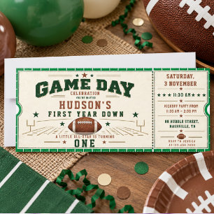 Invitation Jour de match Première année de football 1er anniv