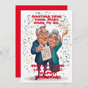 Invitation jour de naissance heureux drôle 60e