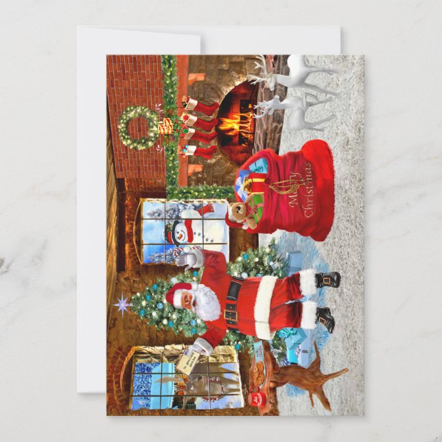Invitation Jour de Noël avec le Père Noël (Devant)