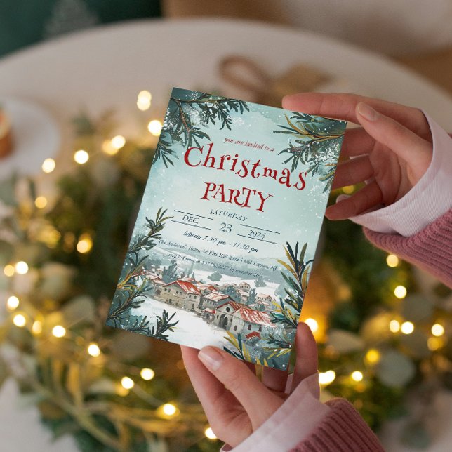 Invitation Jour de Noël en plein air en hiver (Créateur téléchargé)